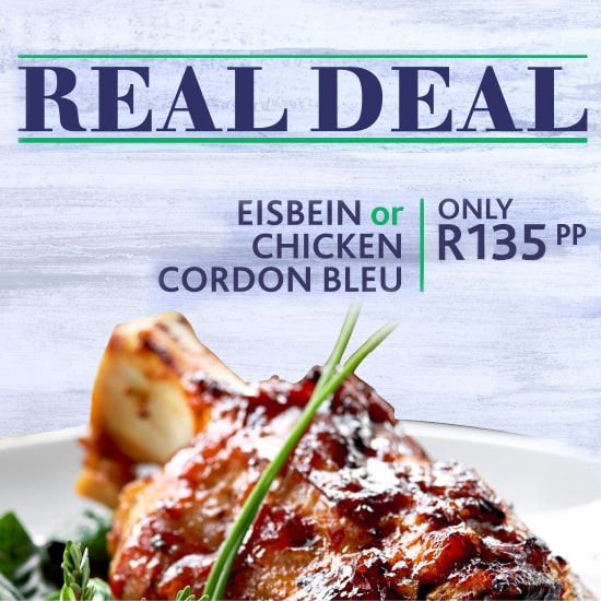 Bravo Real Deal Eisbein or Chicken Cordon Bleu